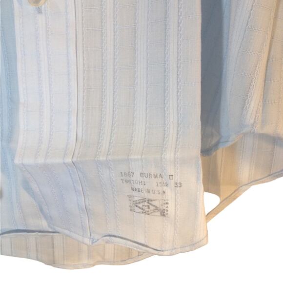 Vintage The Arrow Collar Man Stripe Button Long Sleeve Collared Shirt 15/1/2 - Picture 3 of 5